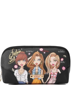 Nikky By Nicole Lee Cosmetic Pouch NK21008L FRIENDS FOR LIFE